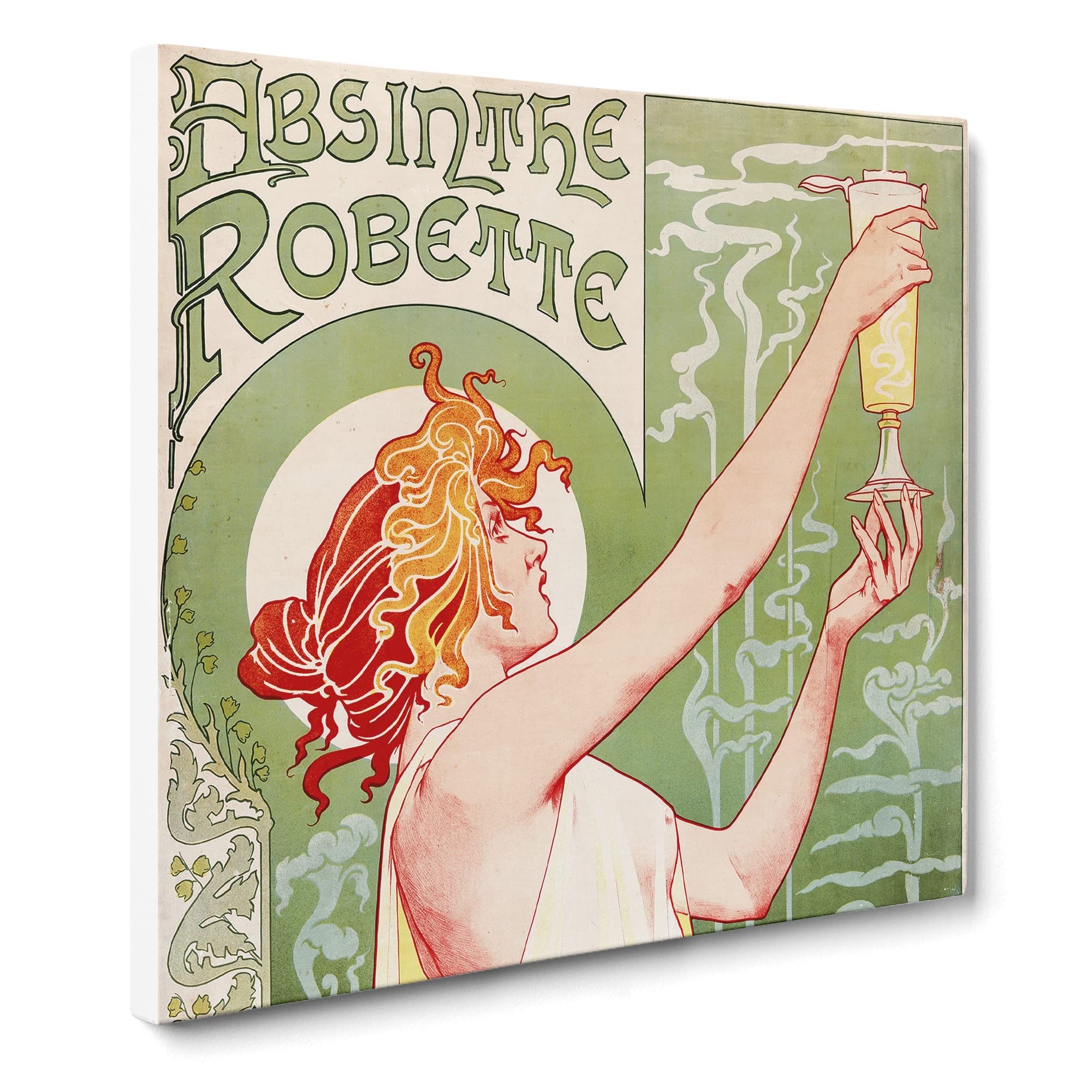 Absinthe by Henri Privat Livemont Canvas Print, Mixed, 35L x 35W cm