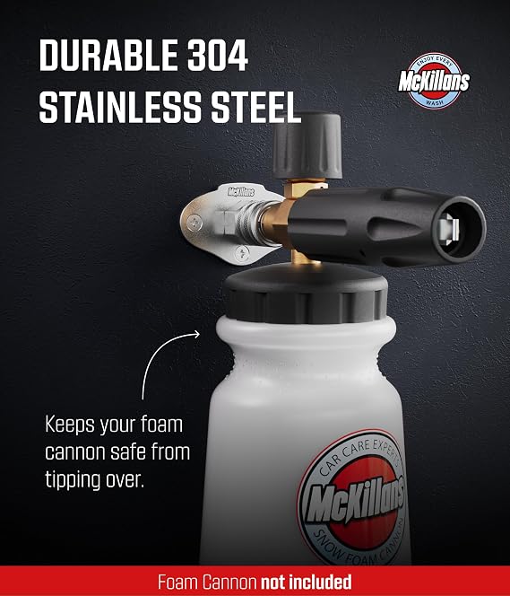 McKillans Automatic Foam Cannon Mount - 304 Stainless Steel - Automatic Quick Connect