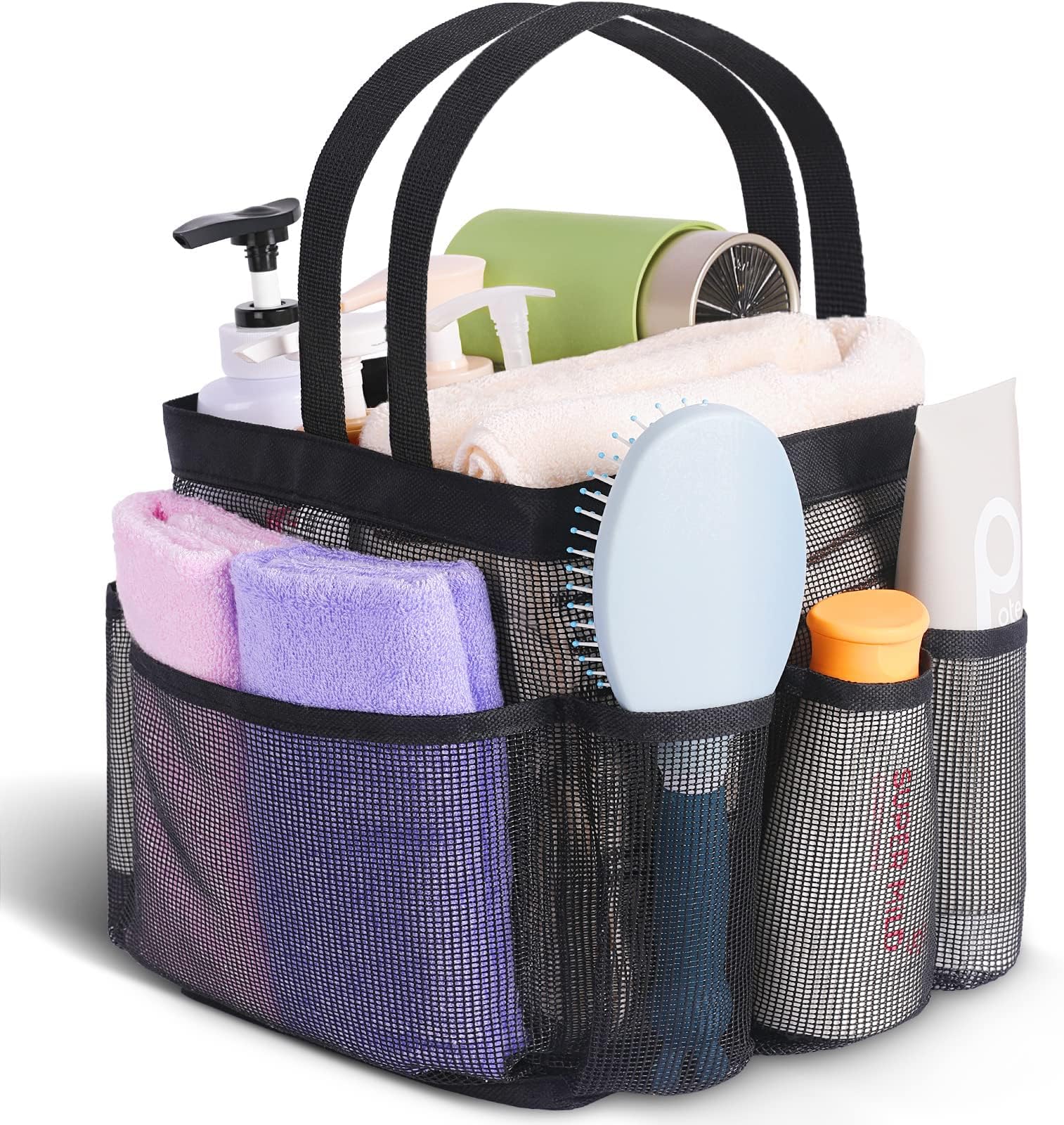 Bolsa de Ducha de de Malla Portatil para Ducha,con 7