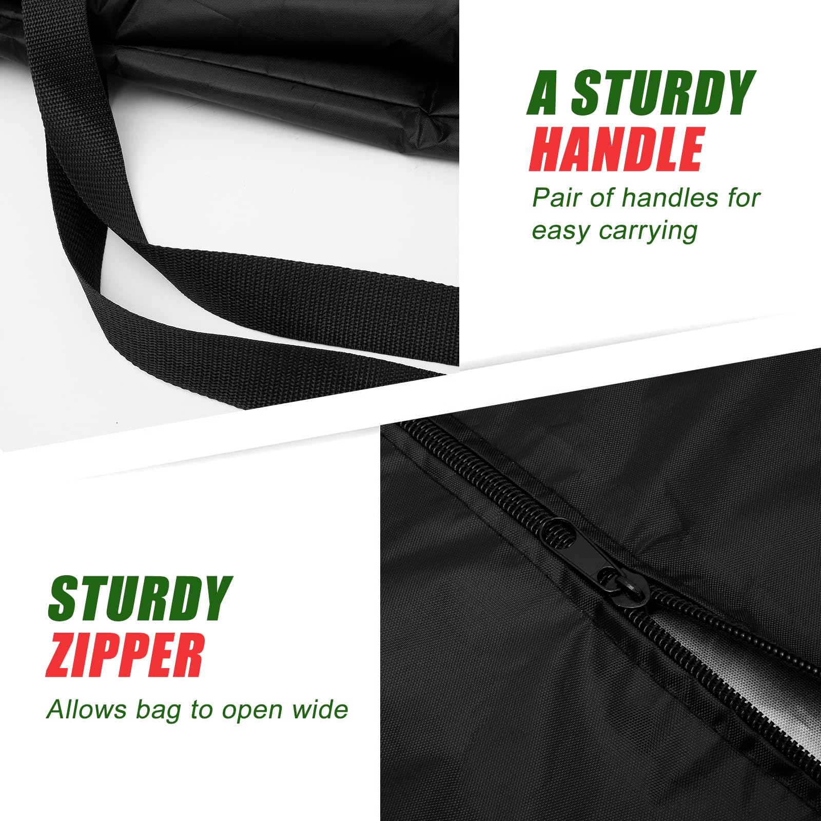 2pack Garden Furniture Cushion Storage Bag Waterproof 210D Oxford Cloth Furniture Storage Bag with Handle and Zipper Rip Proof Portable Christmas Tree Storage Bags for Home Patio Outdoor(122x39x55) - Image 4