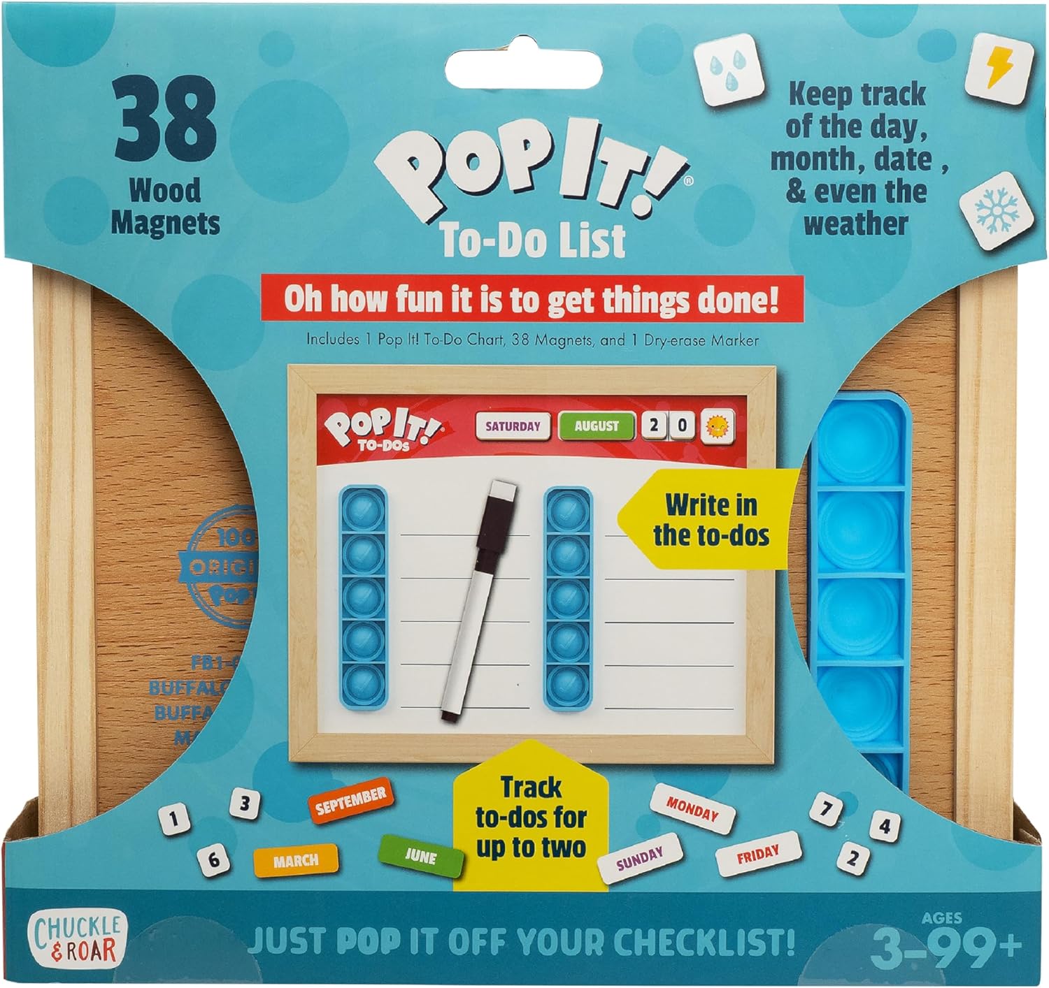 Chuckle & Roar Fidget to-do-List Imaginary Play White Board