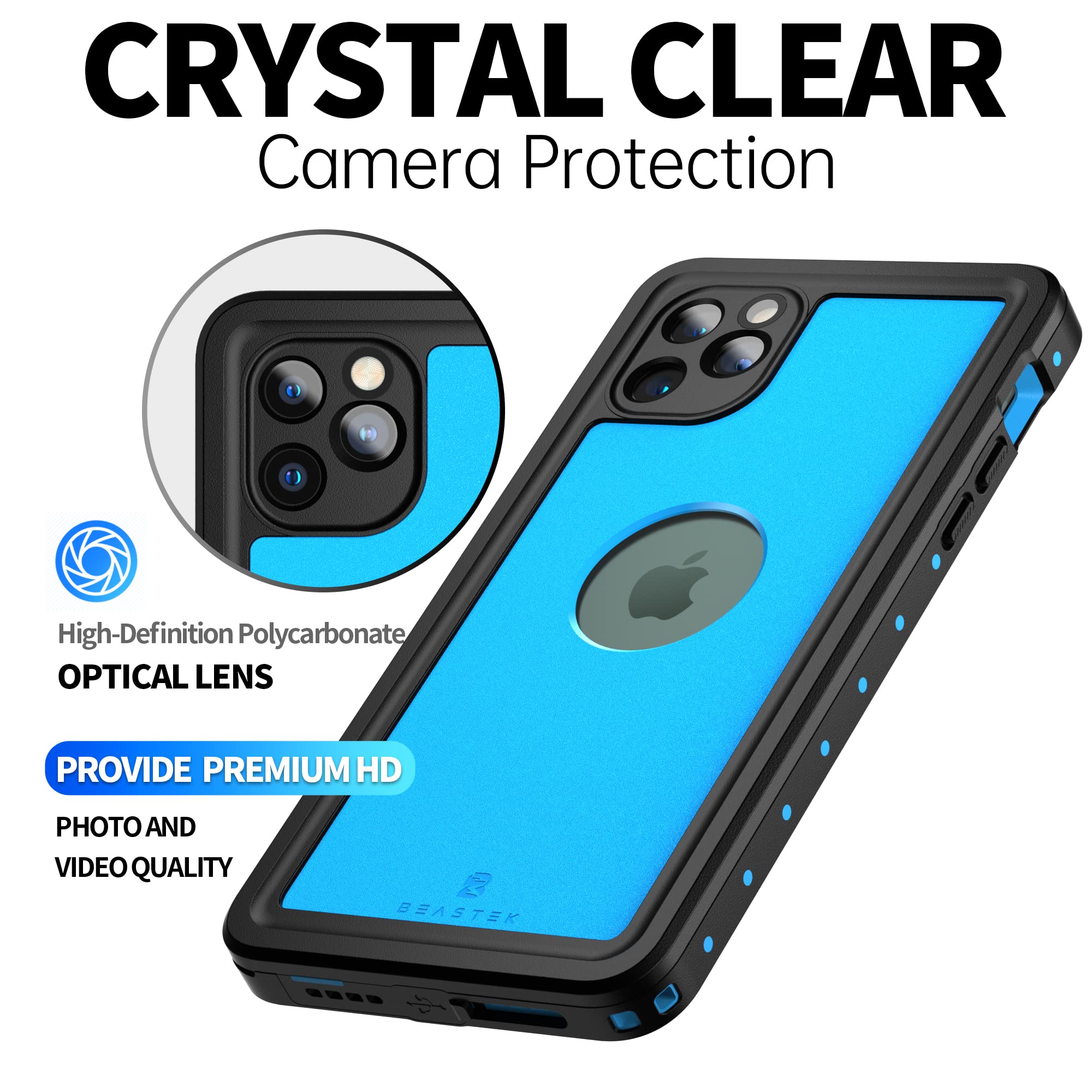 BEASTEK Funda impermeable para Apple iPhone 11 Pro, serie NRE, a prueba de golpes, bajo el agua, IP68, con protector de pantalla integrado, funda protectora resistente de cuerpo completo, para iPhone