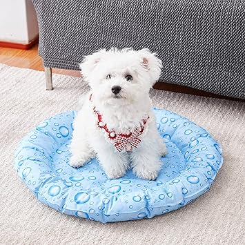 Amazon Aify ペットベッド 夏 ひんやり 冷却 マット ジェル シート クール マット 冷感マット 夏用 犬 猫 接触冷感 涼しい 熱中症対策 暑さ対策 水洗い 防水 いぬ イヌ ネコ 犬用 猫用 ベッド グッズ 厚さ5cm 内径40cm 外径62cm