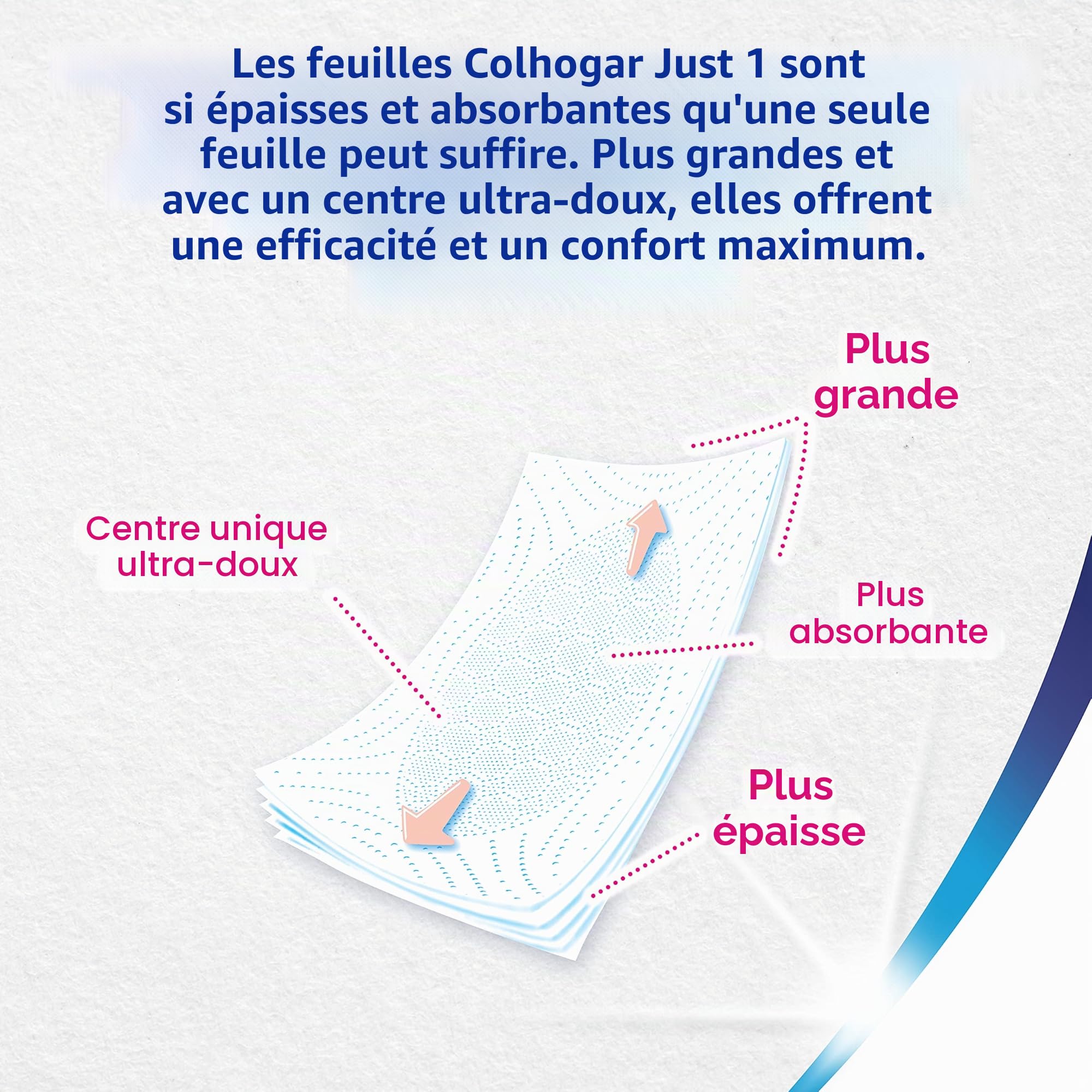 Colhogar Just 1 x42 Lot de 6 rouleaux de papier toilette ultra doux pour un maximum de confort Blanc 7 x 6 cm