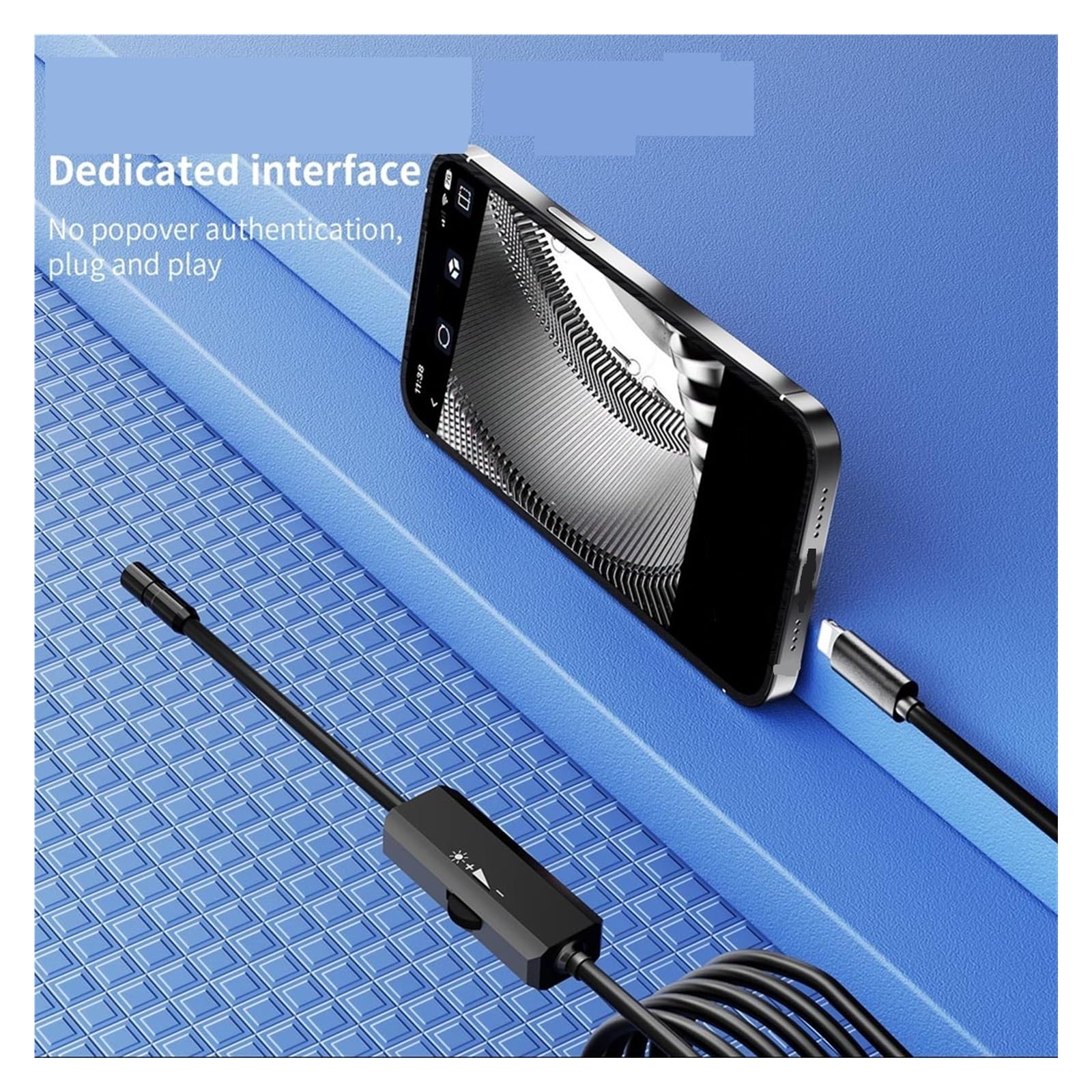 Kamera Endoskopowa 8MM Samochody Endoskopowa IP68 Wodoodporna 8 Diod LED Kontrola Boroskopowa Profesjonalna Kamera Inspekcyjna(10m,Rigid Cable)