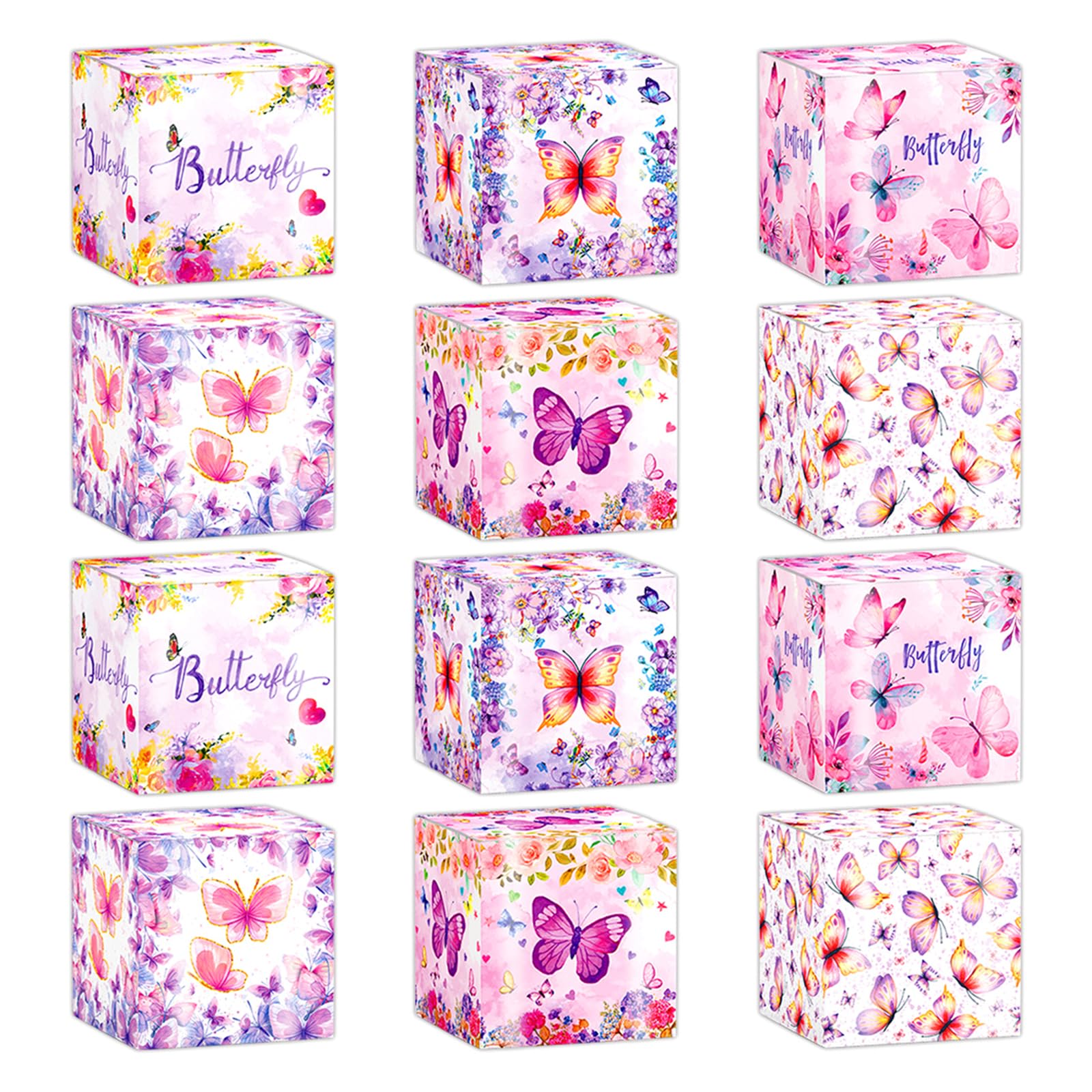 Jazuaiao Of 12/18 Eye Catching Butterfly Gift Wrap Boxes Perfect for Wedding Planners and Craft Enthusiasts Sturdy Gift Box Set