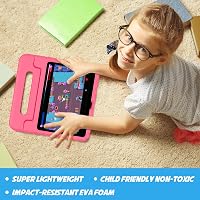 ProCase iPad 10-11 generációs gyermek tok ütésálló állvánnyal rózsaszín 6