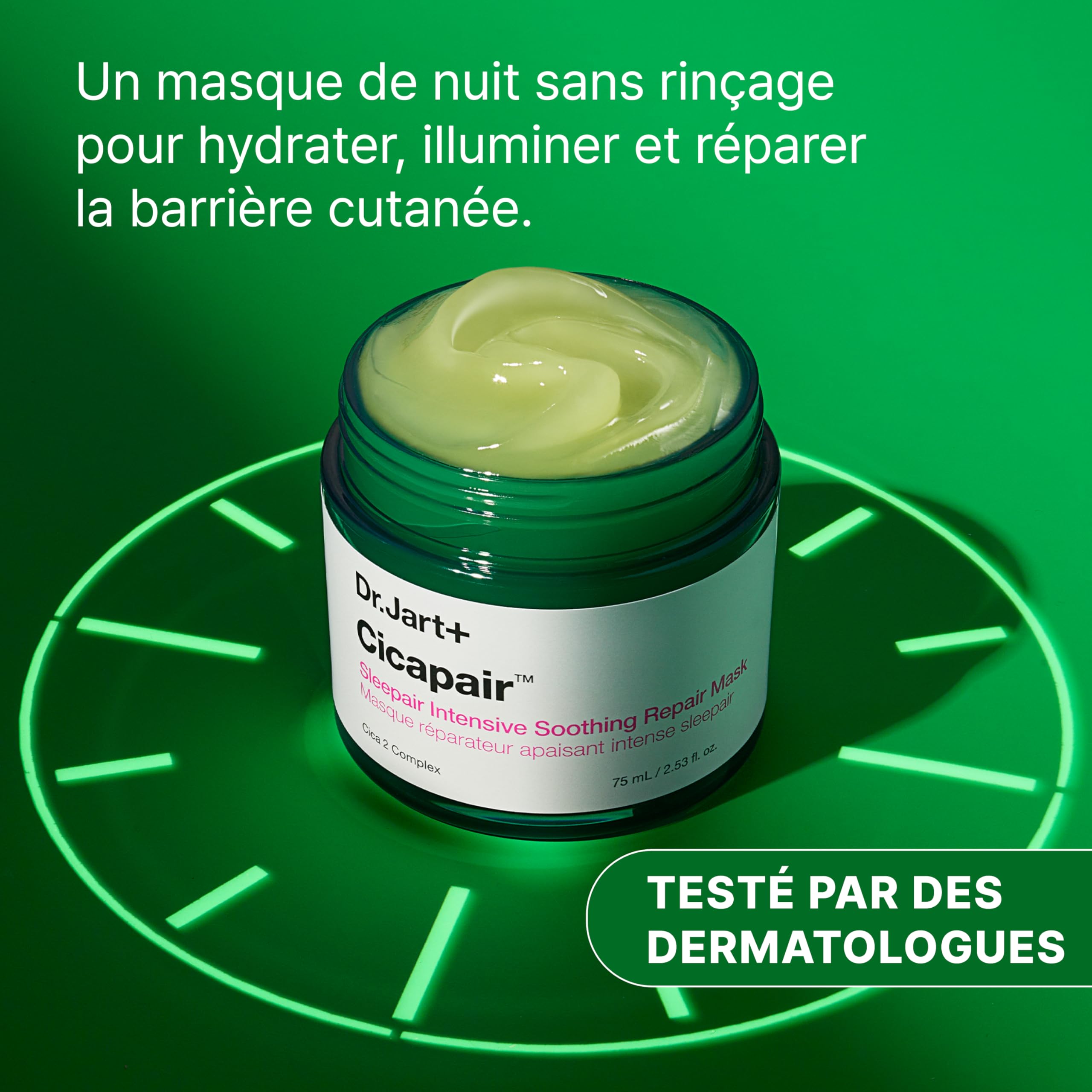 Dr.Jart+ Cicapair Sleepair Masque de Nuit Réparateur Intensif au Centella Asiatica | Réparation de la Barrière Cutanée | Soin de la peau coréen, 75 ml