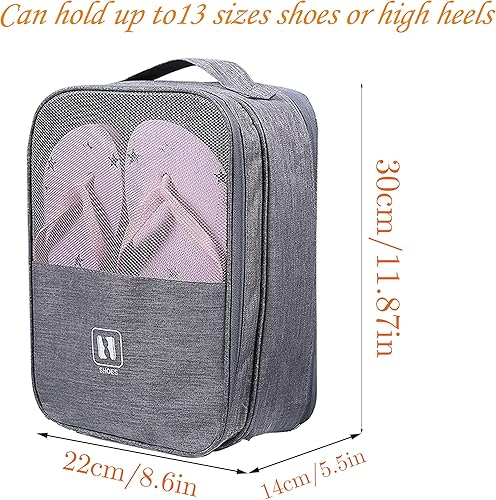 Miniatura 6 de Lisegarote Bolsas para zapatos de viaje capacidad para 3 pares de zapatos para viajes bolsa portátil para zapatos y bolsa de almacenamiento de uso