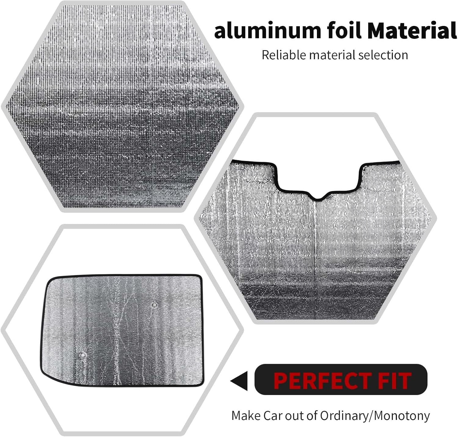 Windshield Sunshade Sun Shade Heat Shield Window Sun Visor Mat Compatible with Ford F150 4 Door 2015-2020,6PCS