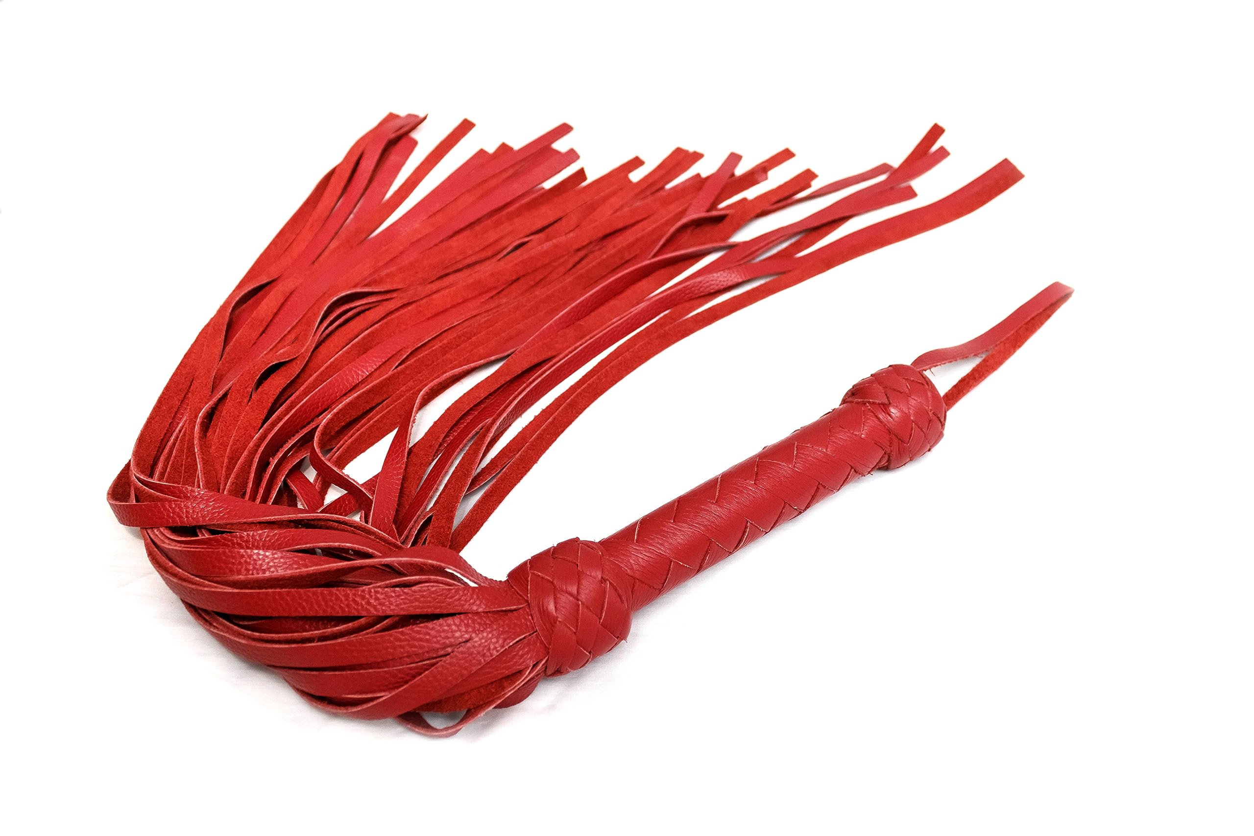 Handcrafted Gentle Horse Whip - 19.7 and 27.6 Inches Genuine Leather Ridint Tools - Thick Equestrian Training and Riding Essential