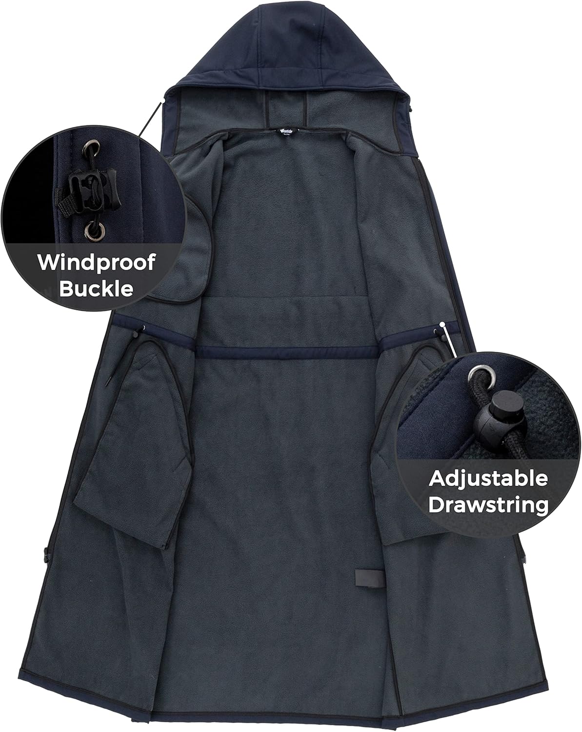 wantdo Unisex Waterproof Swim Parka Long Swim Cover Up Swim Coat for Adult and Youth - Image 3