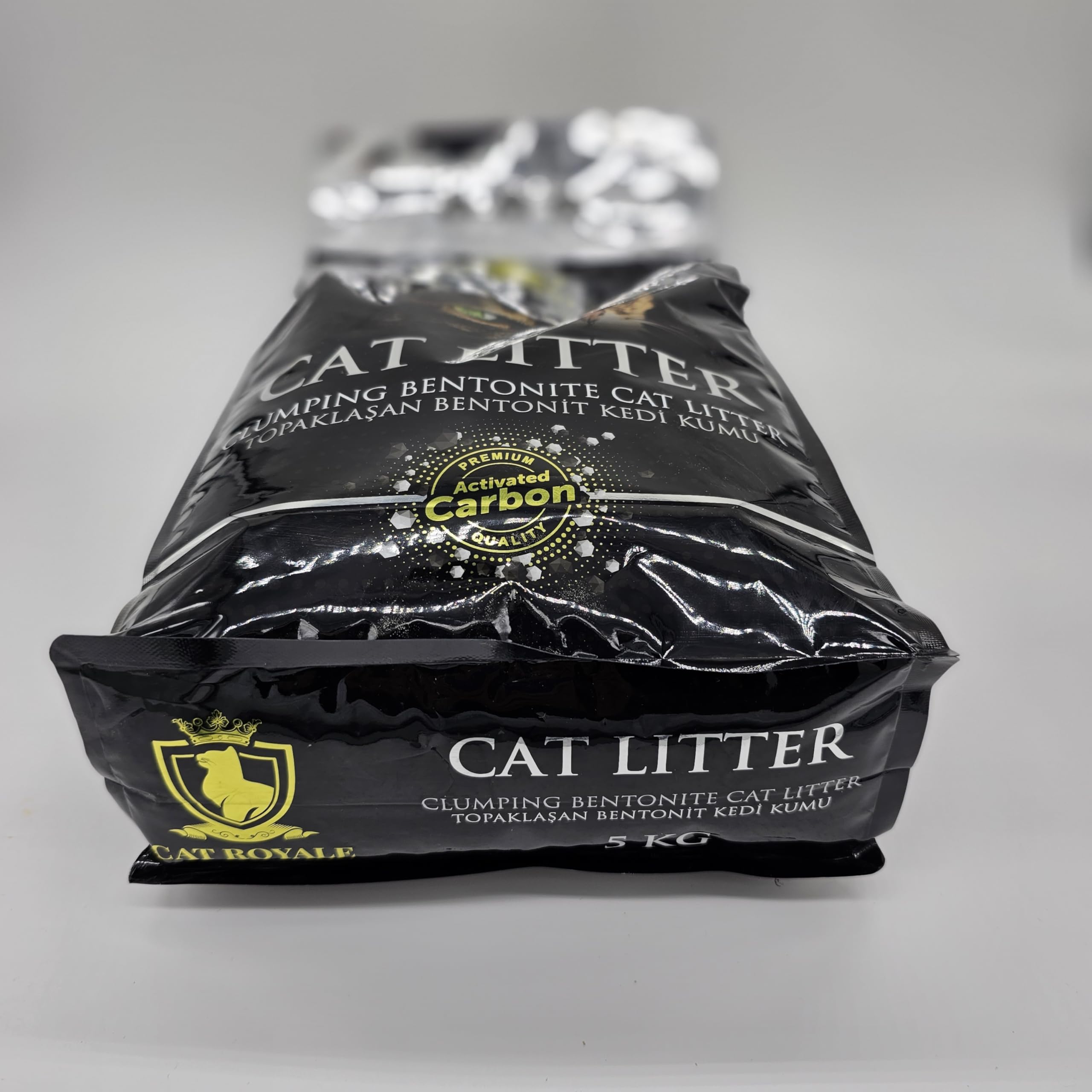 Cat Royale Bentonita Arena para gatos 100 % natural, carbón activo, 25 kg (5 x 5 kg)