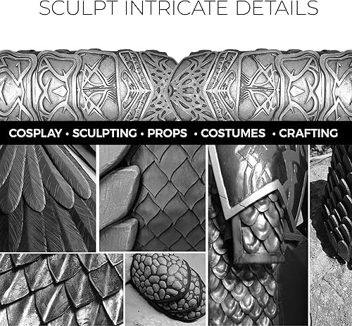 Miniatura 9 de Arcilla de espuma moldeable para cosplay (azul)  Arcilla de espuma de modelado de alta calidad, secado al aire, 10.58 oz de espuma de cosplay para