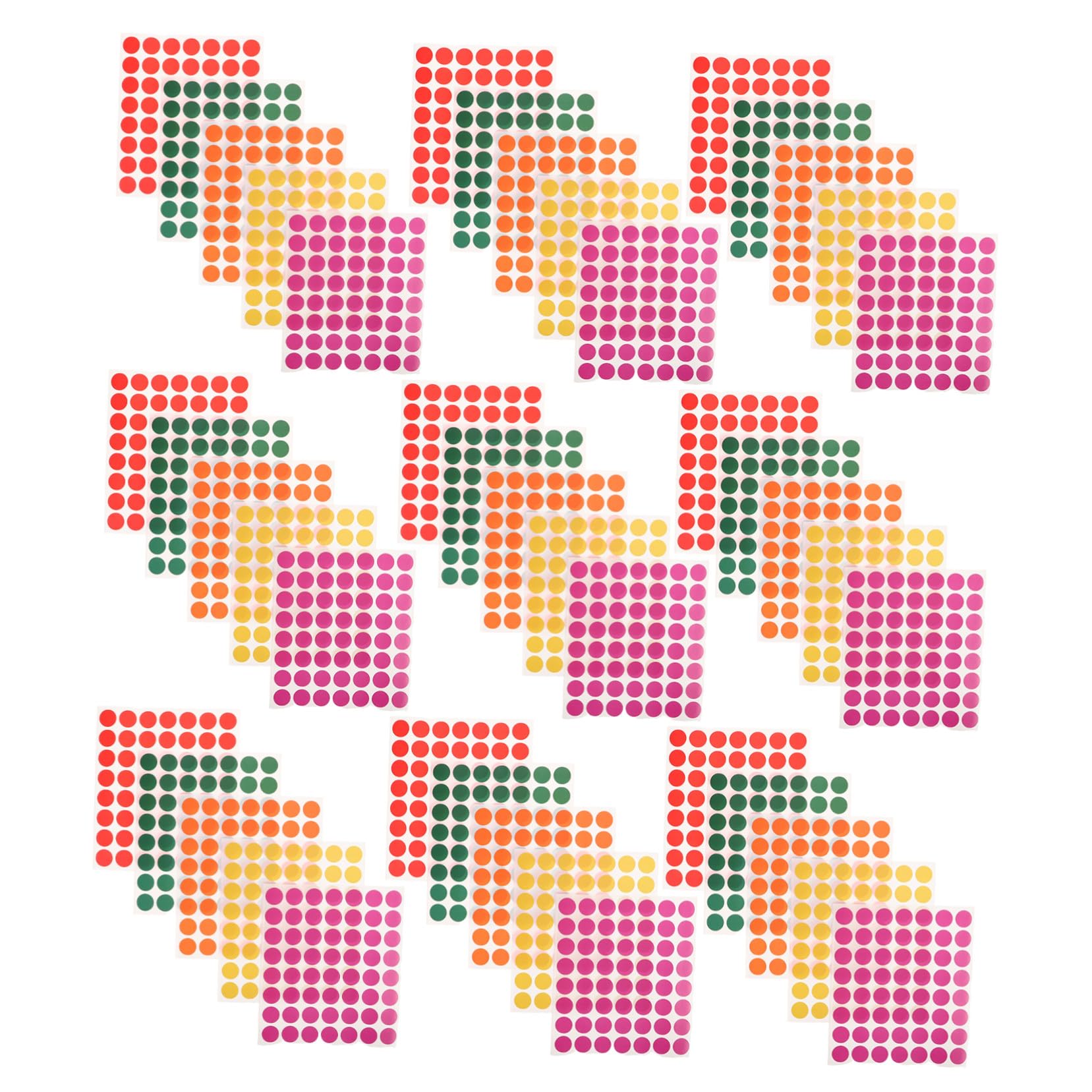 100 Fogli Etichette Adesive Rotonde Colorate Puntini Autoadesivi Resistenti per Organizzazione Ufficio Scuola e Artigianato Adesivi Scrivibili per Sigillare Buste e Pianificazioni