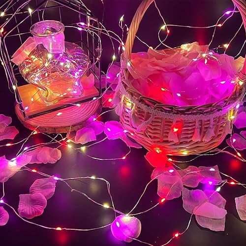 Miniatura 5 de Paquete de 3 guirnaldas de luces para el día de San Valentín, total de 150 luces LED de 49.2 pies, alambre de cobre para el día de San Valentín,