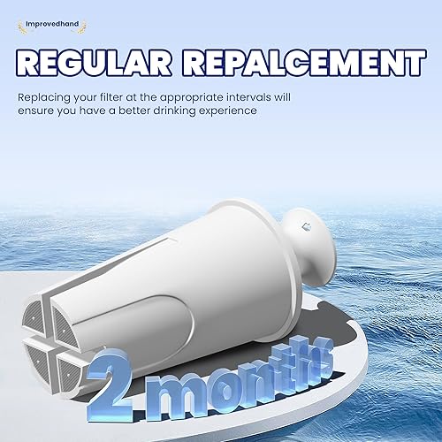 Miniatura 4 de Improvedhand Filtro de agua de repuesto compatible con jarras y dispensadores de agua Brita OB03, Classic 35557, Mavea 107007 y más, paquete de 3