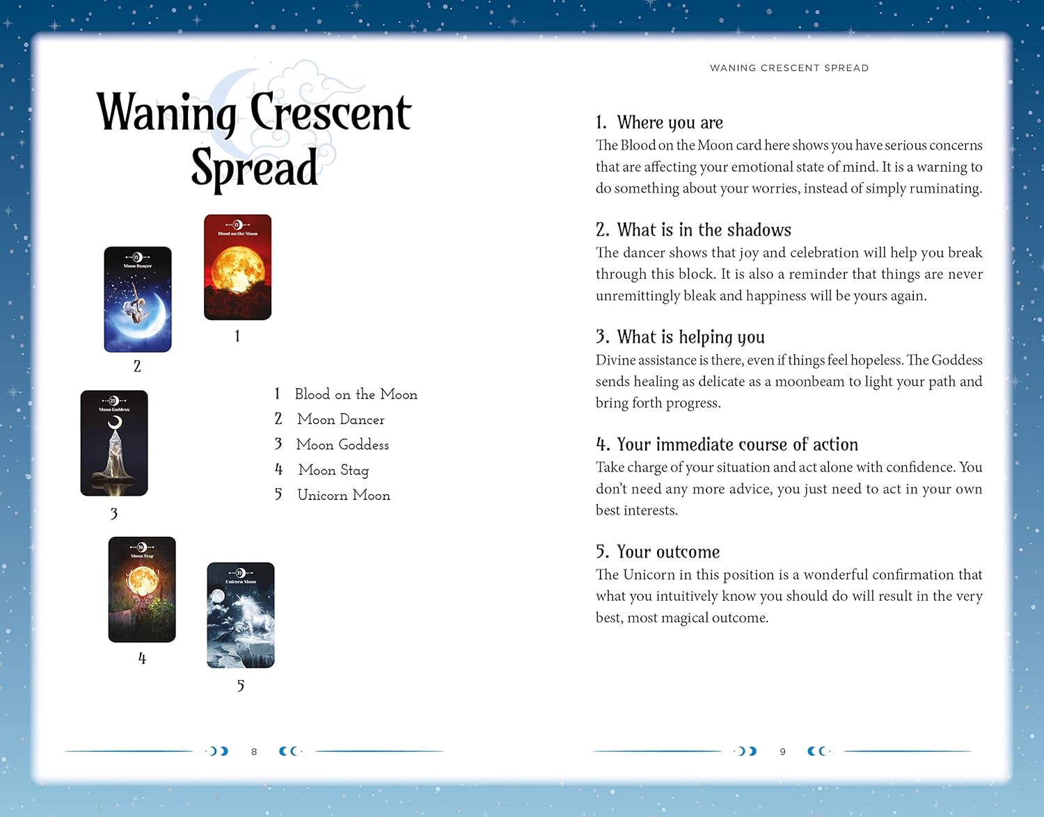 Moon Magic Book & Card Deck: Includes a 50-Card Deck and a 128-Page Guide Book (Sirius Oracle Kits) - Image 4