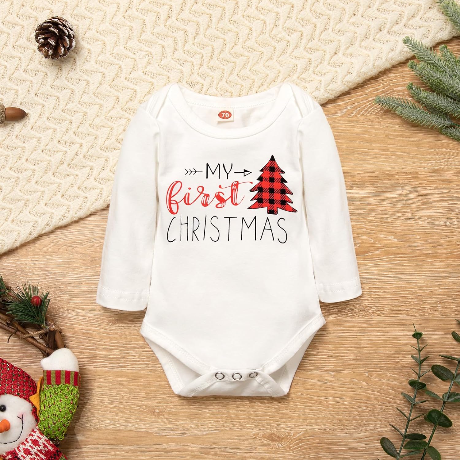 Baby Girl Boy Christmas Outfit My 1st Christmas 0-18 Months Infant Clothes 4 Pcs Set - Image 2