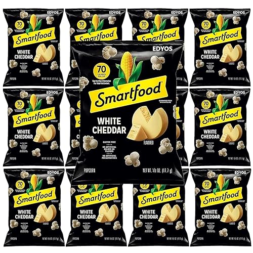 Smartfood Palomitas de maíz con sabor a queso cheddar blanco, 58 onzas (paquete de 12)