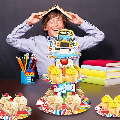 Miniatura 5 de Soporte para cupcakes de sirena, 3 niveles, torre de postres para bodas, cumpleaños, baby shower, decoración de fiesta