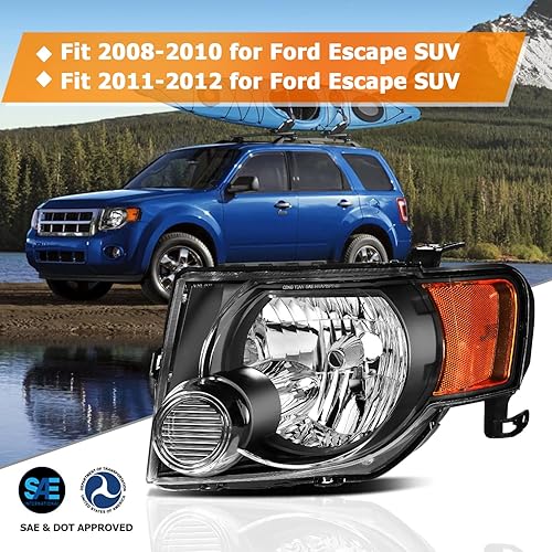 Miniatura 7 de Conjunto de faros para Honda CR-V 2007-2011 carcasa cromada ámbar reflector lente transparente conductor y pasajero faro lateral HO2502129