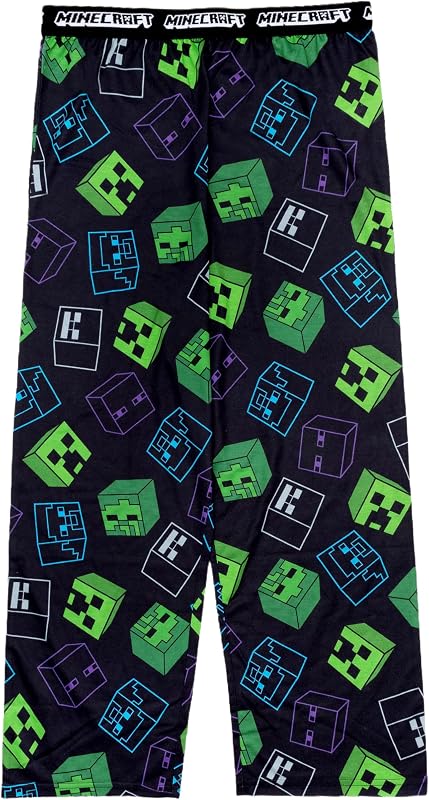Minecraft Kids' Pajama Pants, Comfortable Sleepwear, Soft & Cute Pajamas for Kids