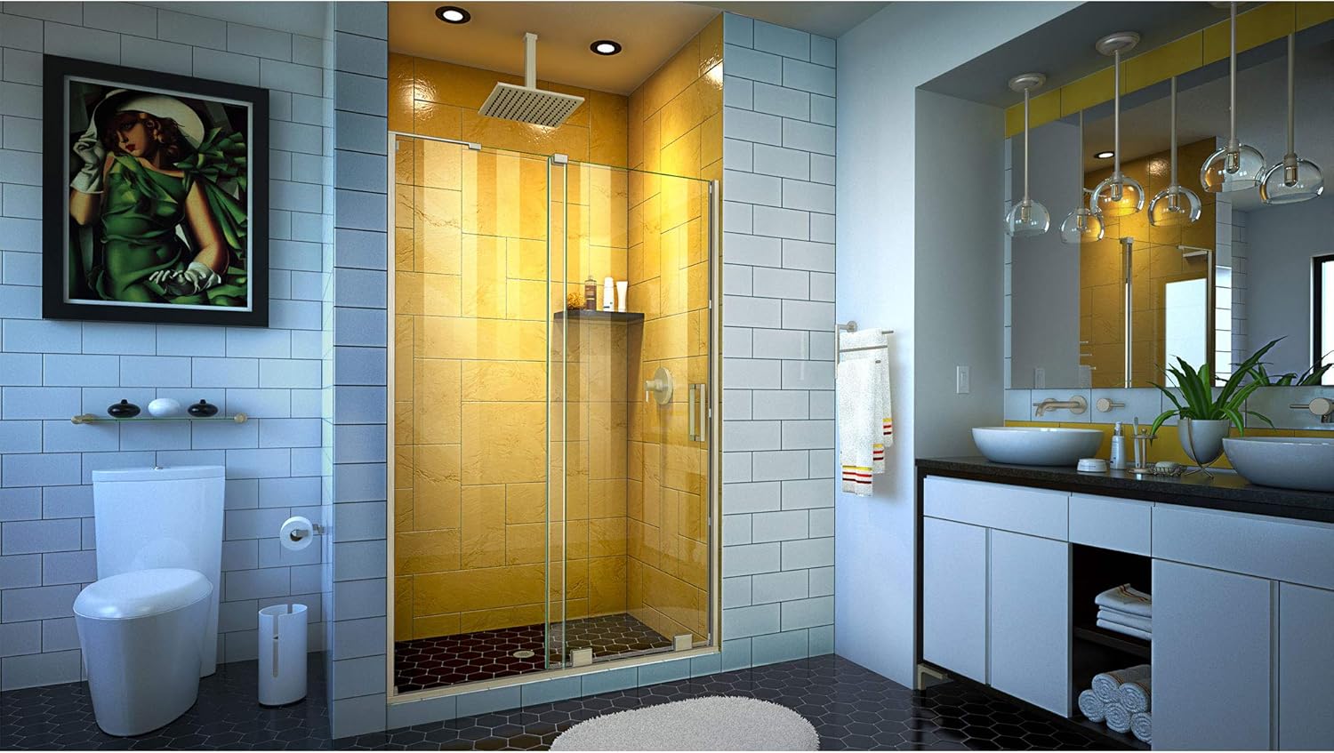 DreamLine Mirage-Z 44-48 in. W x 72 in. H Frameless Sliding Shower Door in Brushed Nickel, SHDR-1948724-04