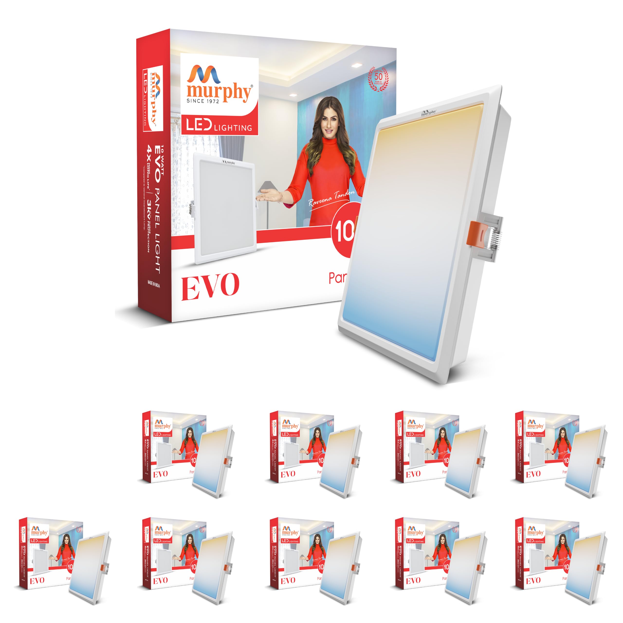 Murphy EVO LED Recessed Panel Light - 3 Color Switchable -14 Murphy EVO LED Recessed Panel Light - 3 Color Switchable -14