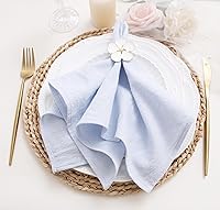 Vista 10 de Servilletas de tela de cena, 100% algodón suave, 12 piezas, 16'x16', champán