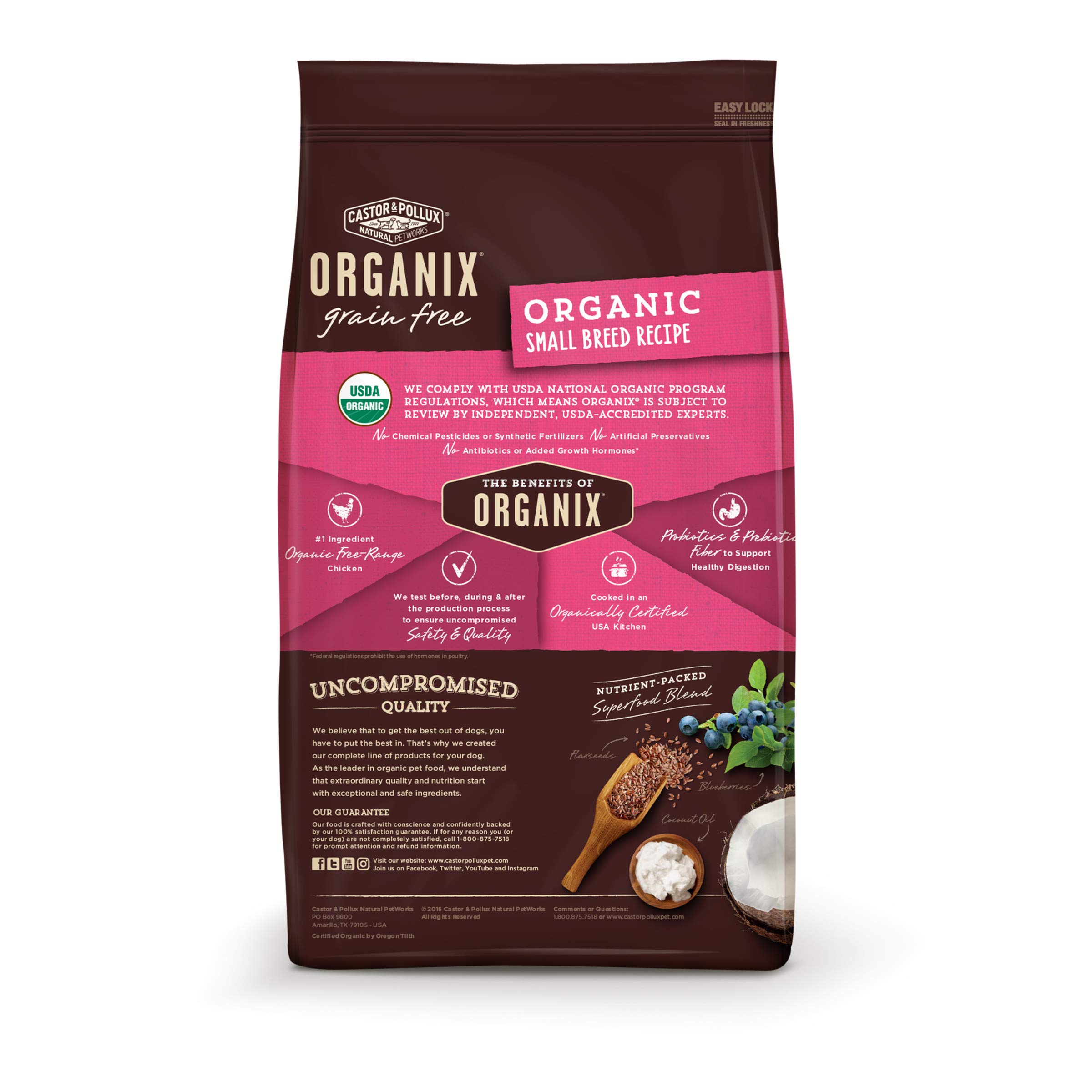 castor and pollux dog food small breed