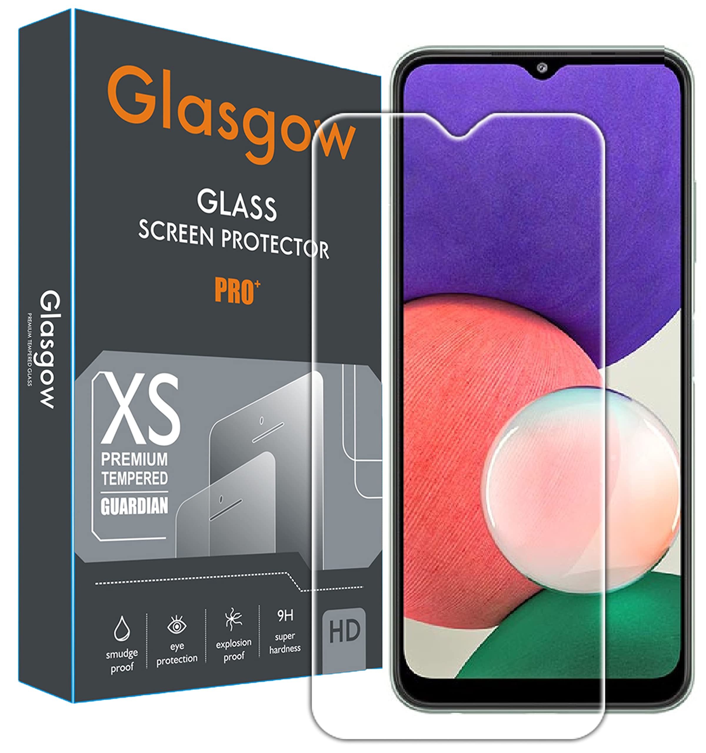 Glasgow Full Protection Tempered Glass for Samsung Galaxy F04 / M04 / A04e [Anti-Scratch] [Gorilla] [Free Cleaning Kit Included] (B0BVHR7GHJ) Amazon Price History, Amazon Price Tracker
