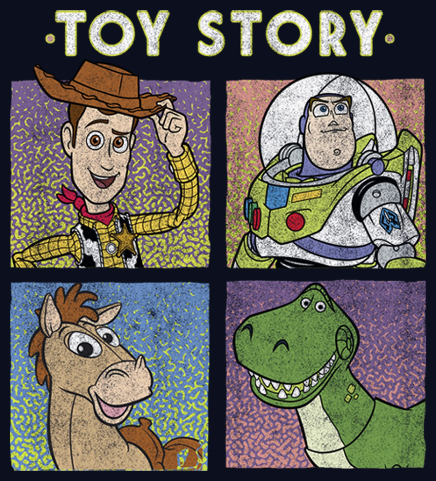 Toy Story Four Buds Panels - Camiseta para niña, Azul marino, Large