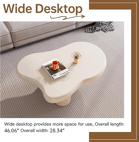 Miniatura 8 de Mesa de centro en forma irregular, ondulada, mesa de centro única para sala de estar, diseño estético moderno, bonita decoración interior del hogar,