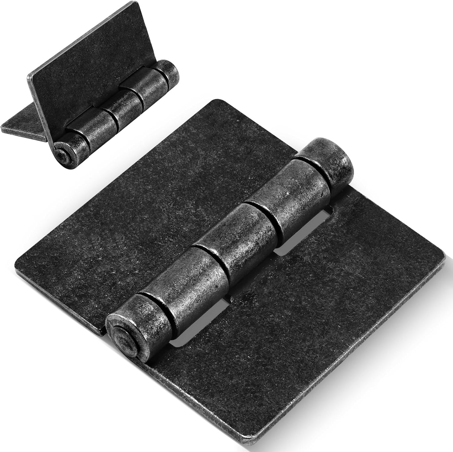 Therwen 1 Pcs Weld Hinges Heavy Duty Steel Butt Hinge Corrosion and Rust Resistant Long Lasting Trailer Gate Hinge for Heavy Gates Doors (3 Inches)