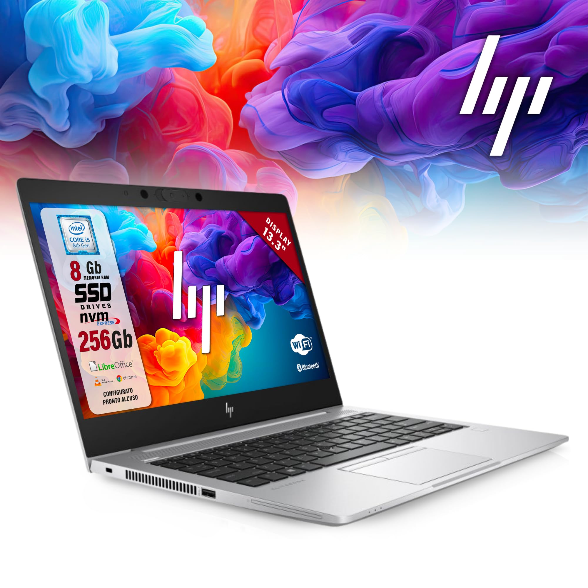HP EliteBook Laptop PC con processore Intel i5, 4 core e 8GB di RAM - Dettaglio
