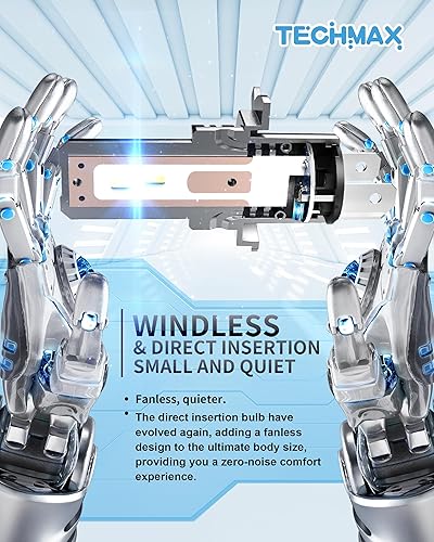 Miniatura 2 de TECHMAX Bombillas H4, bombillas antiniebla H49003, 400% más brillantes, 6500 K, inserción directa Plug and Play, paquete de 2