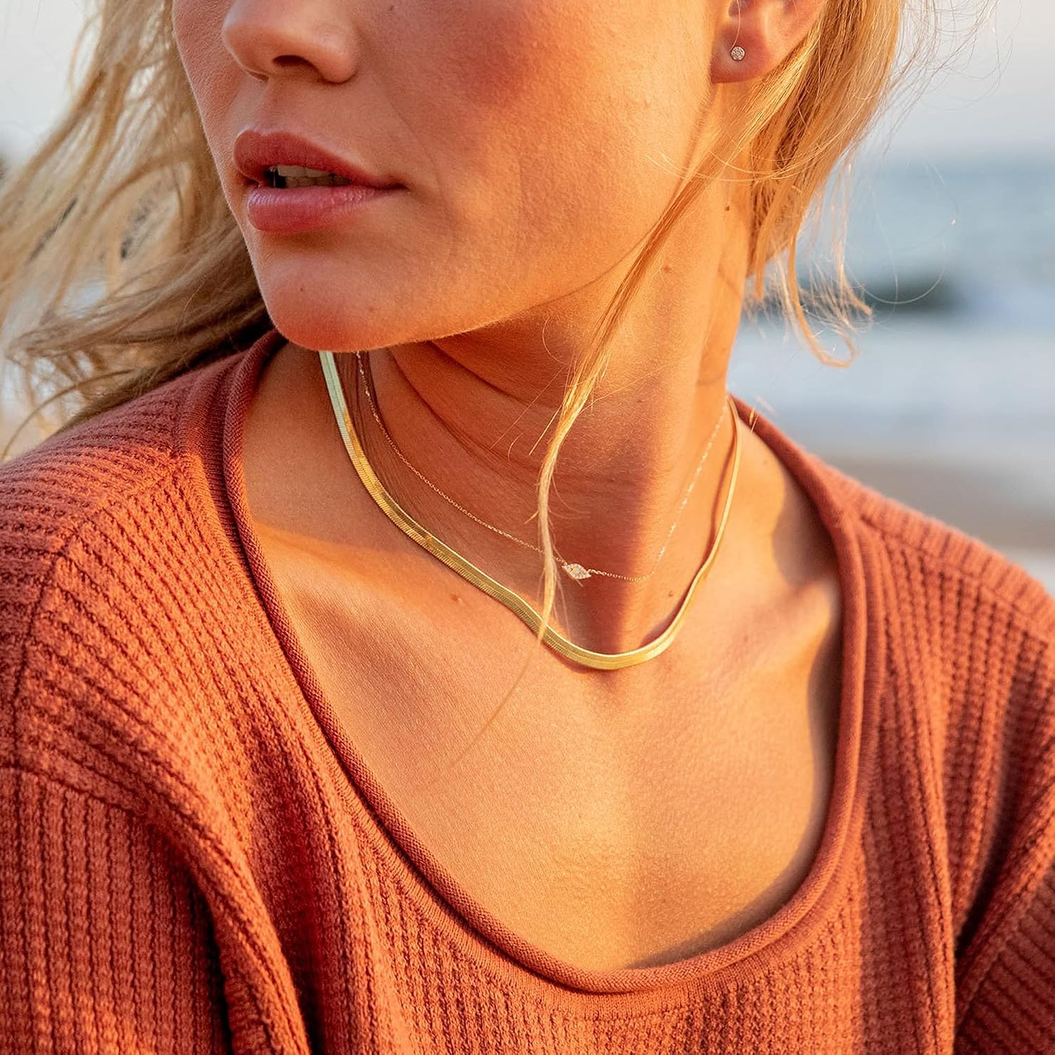 Buy DEARMAY Gold Snake Chain Necklace 