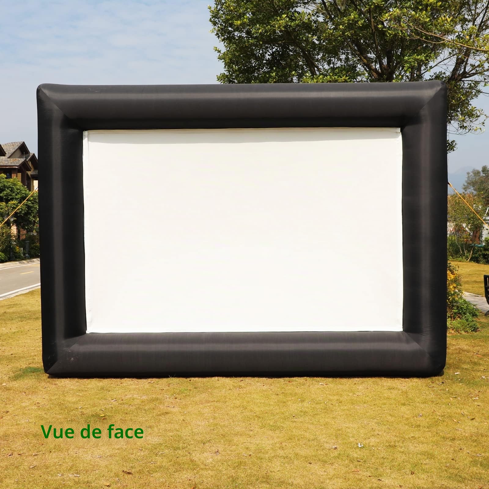 Écran de projection gonflable de 4,9 m pour intérieur et extérieur avec sac de transport pour projection avant et arrière