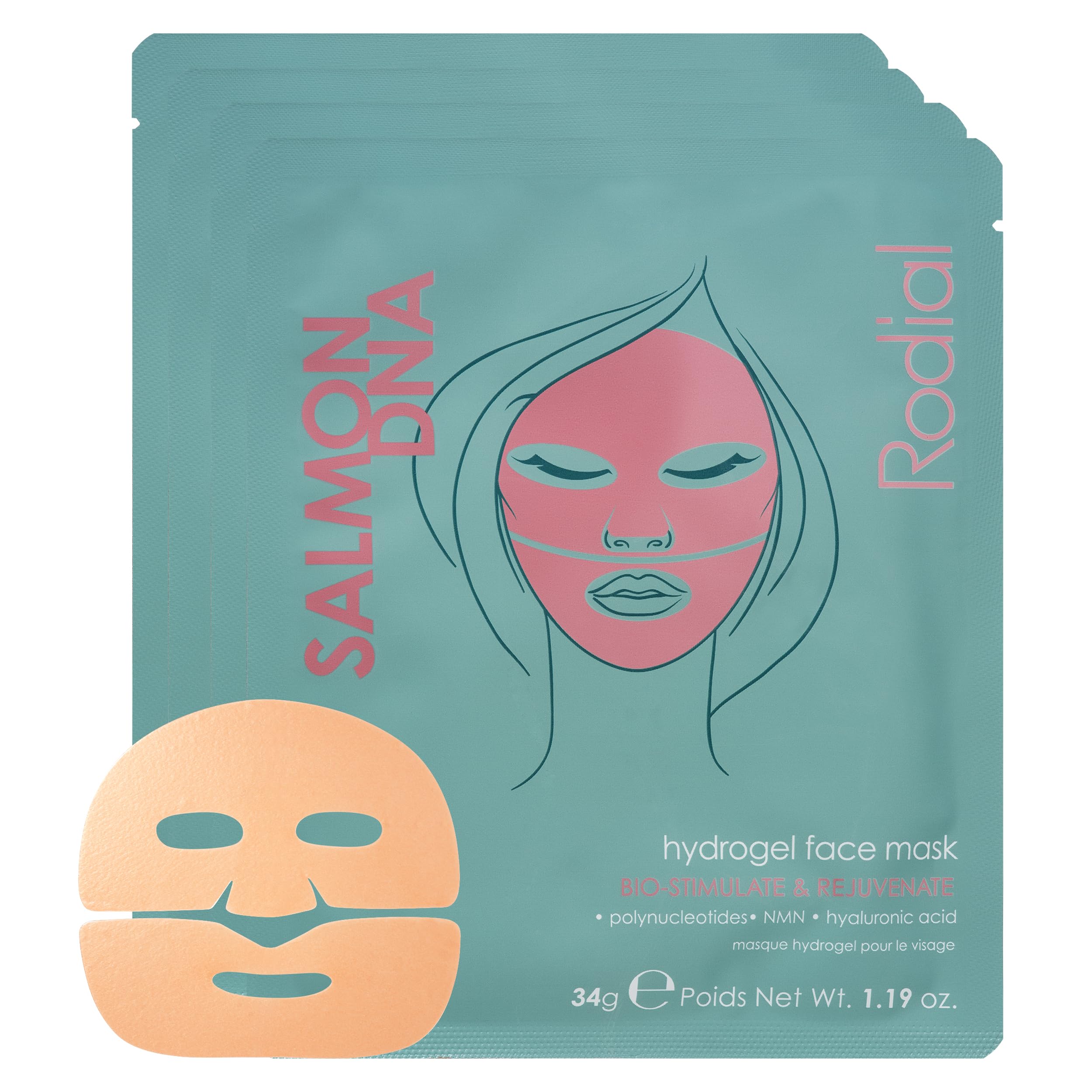 Amazon.com: Rodial Salmon DNA Hydrogel Face Mask (4 Pack