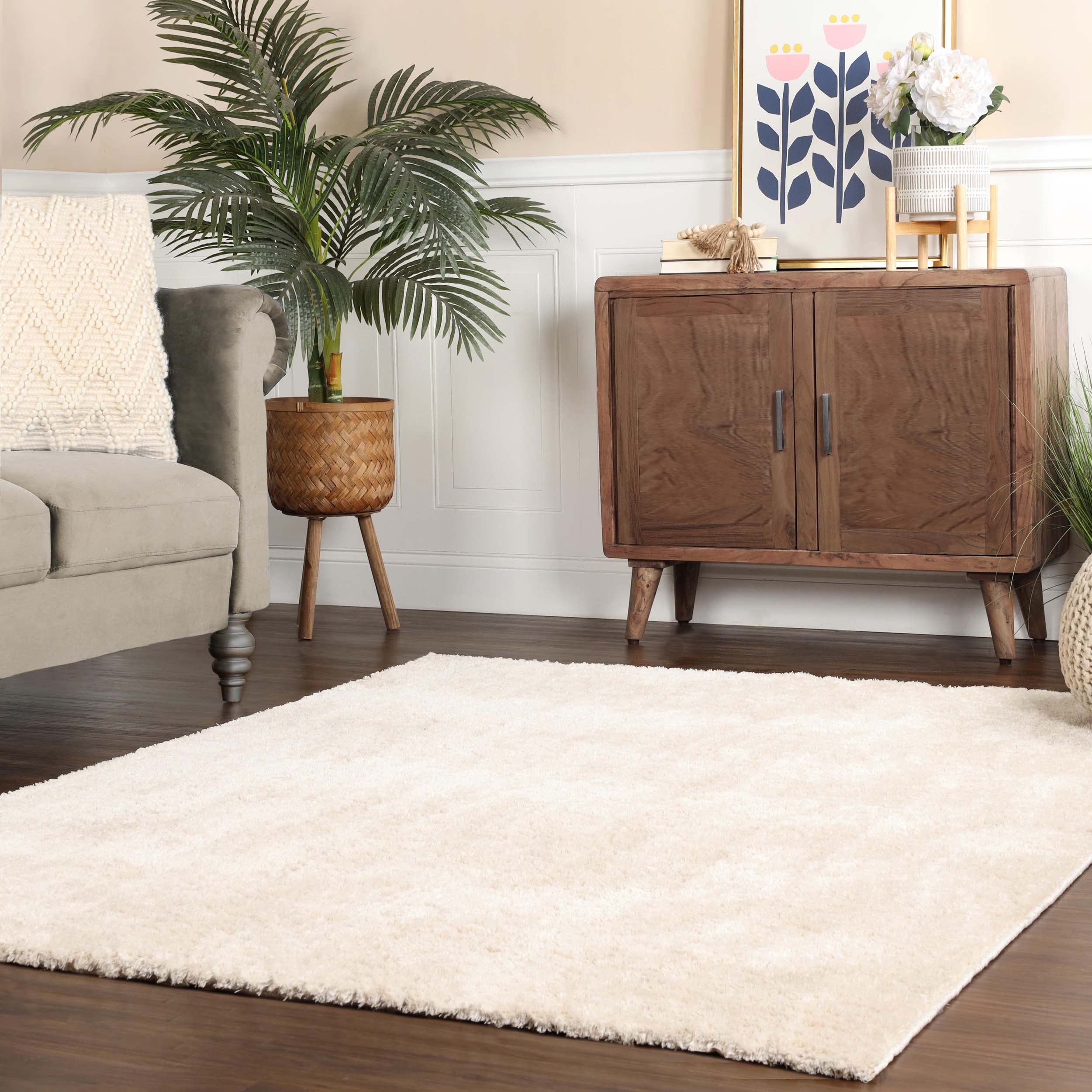 Superior Indoor Large Shag Area Rug with Non-Skid Foam Backing, Ultra ...