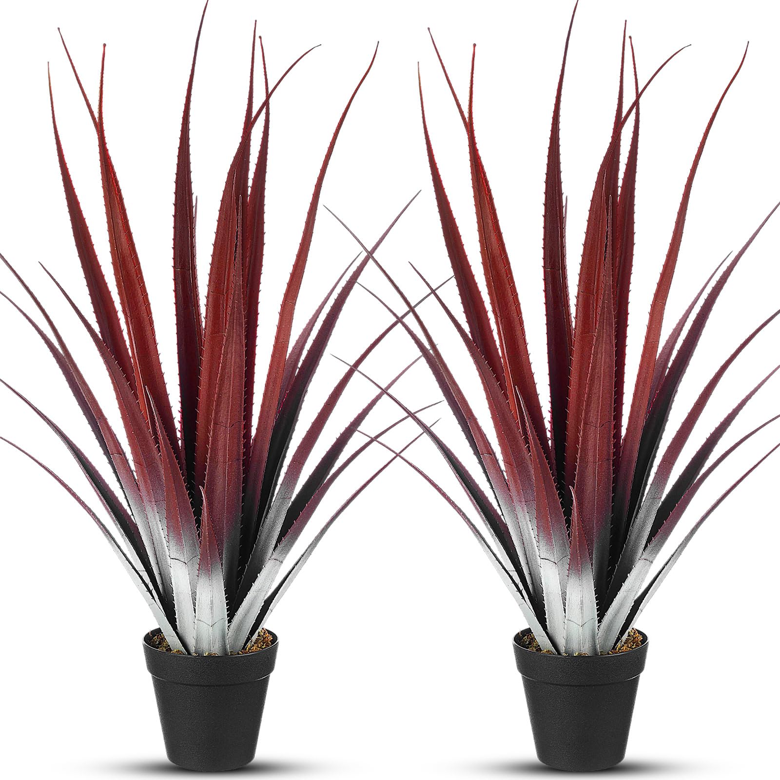Plante artificielle aloe vera rouge 66 cm lot de 2 idee de cadeau de pendaison de cremaillere