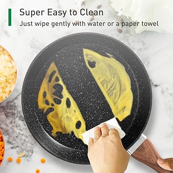 Kitchen Academy 17 Pieces Non Stick Pots and Pans Set, Cookware Set Black