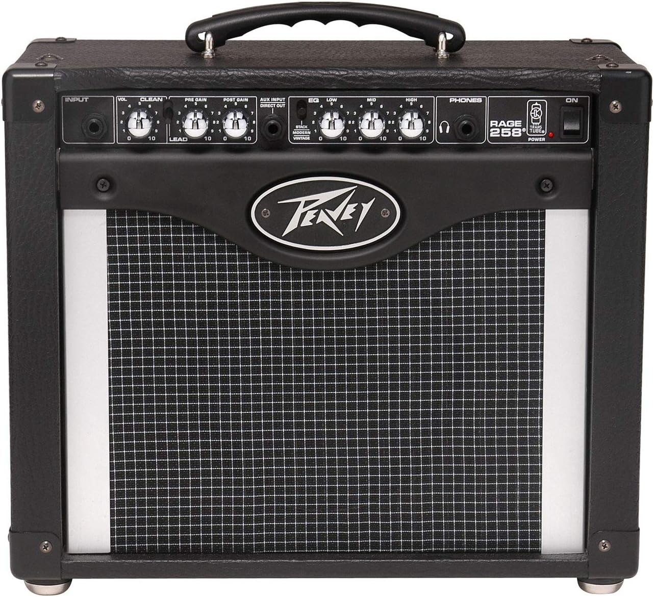 Rage 258 25W Electric Guitar Amplifier with 8" Blue Marvel Speaker, 2 Switchable Channels, 3-Band EQ, Tape/CD Input & Modern/Vintage Voicing Switch