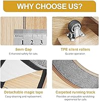 Vista 7 de Rueda de Ejercicios para Gatos, de 48 Pulgadas XL para Gatos Grandes, Correpasillos para Gatos