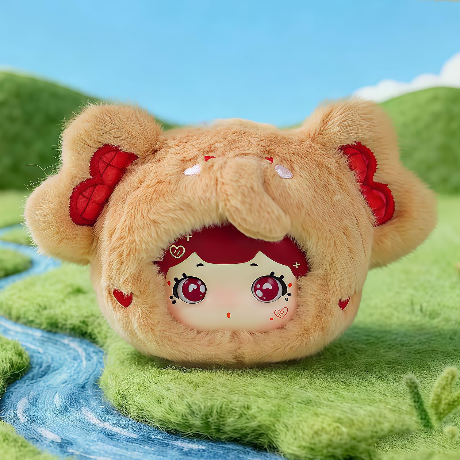 Fuzzy Babe Plush Series Blind Box Figures, Random Design Action Figures Collectible Toys for Birthday Gift, Home Decorations, Single Box