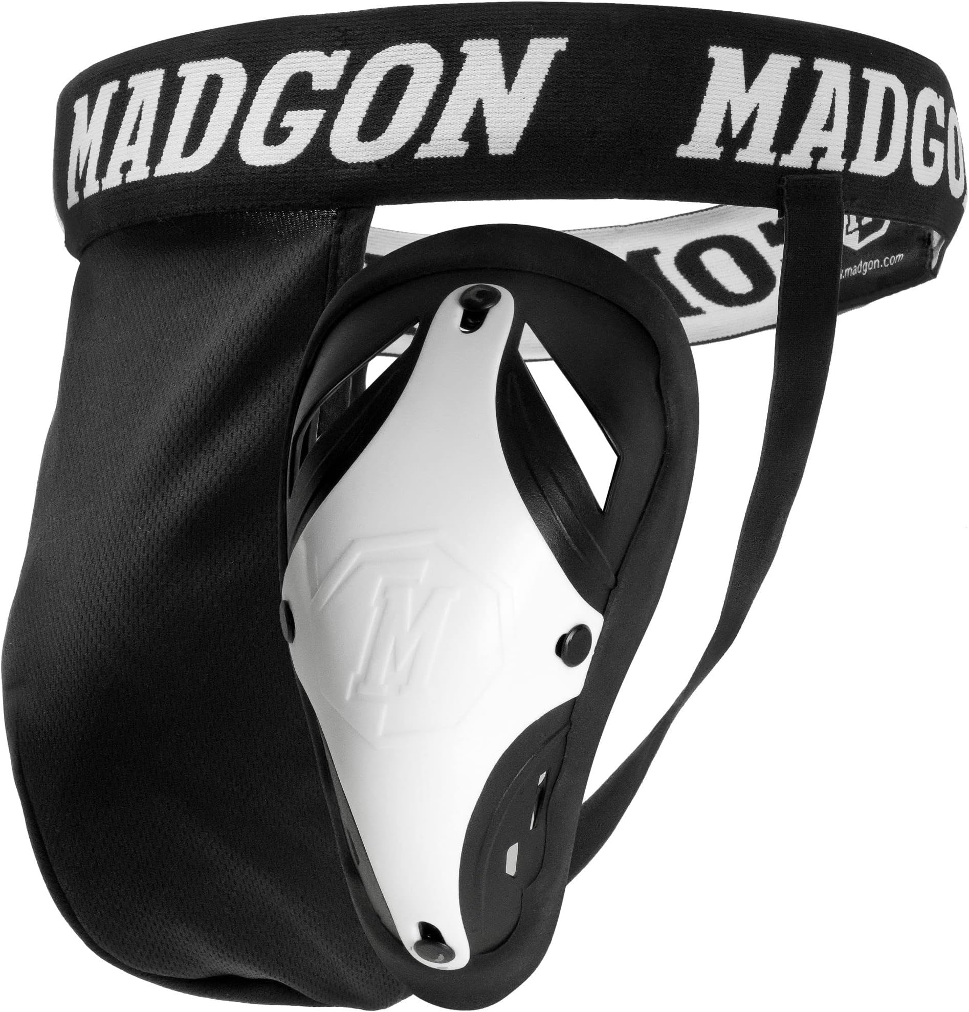 MADGON Groin Guard - Ideal Fit - Groin Protector - Excellent Freedom of Movement for Martial Arts - Men’s Jockstrap and Cup - Perfect Shape - Elasticated Waistband - Bag Included