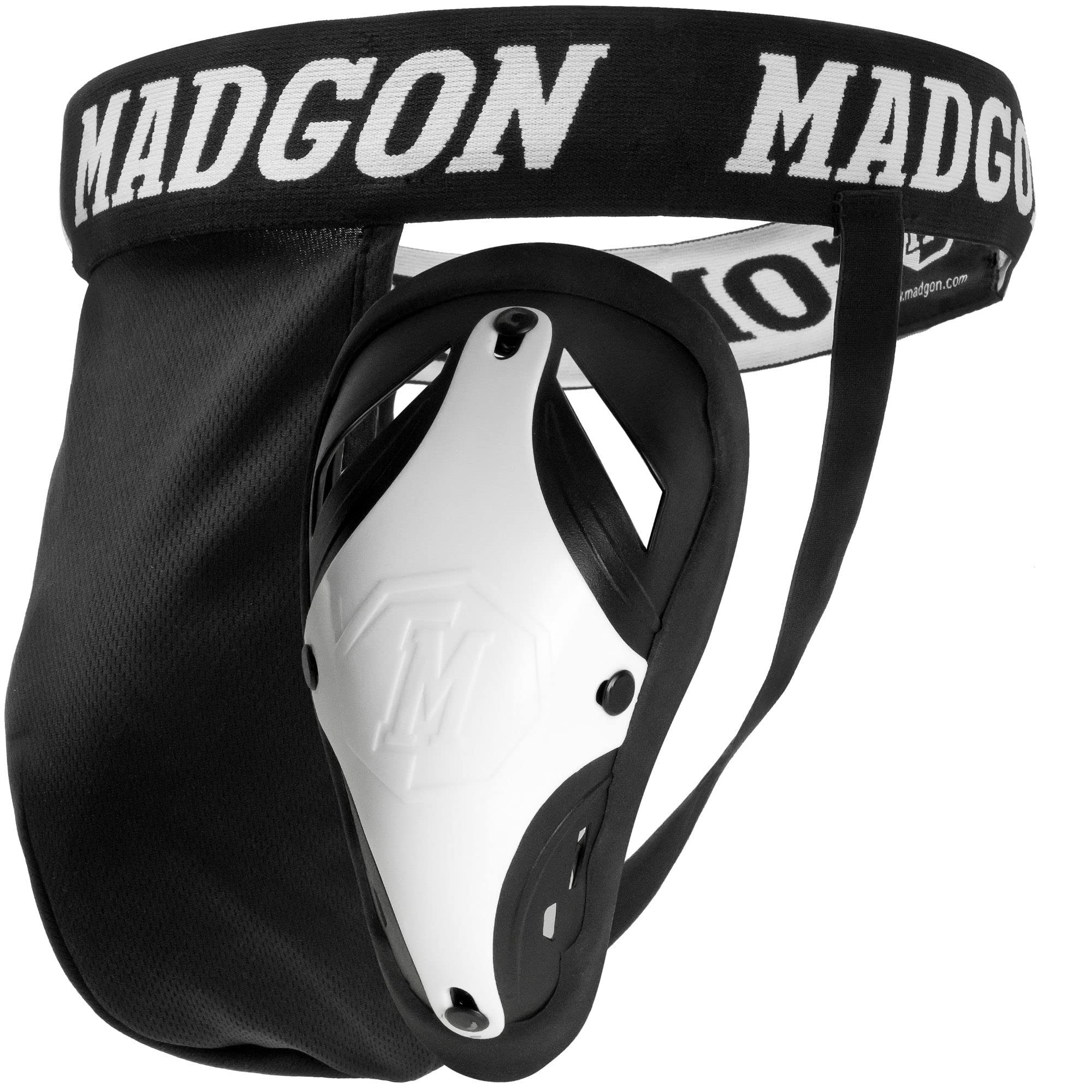 MADGON Groin Guard - Ideal Fit - Groin Protector - Excellent Freedom of Movement for Martial Arts - Men’s Jockstrap and Cup - Perfect Shape - Elasticated Waistband - Bag Included