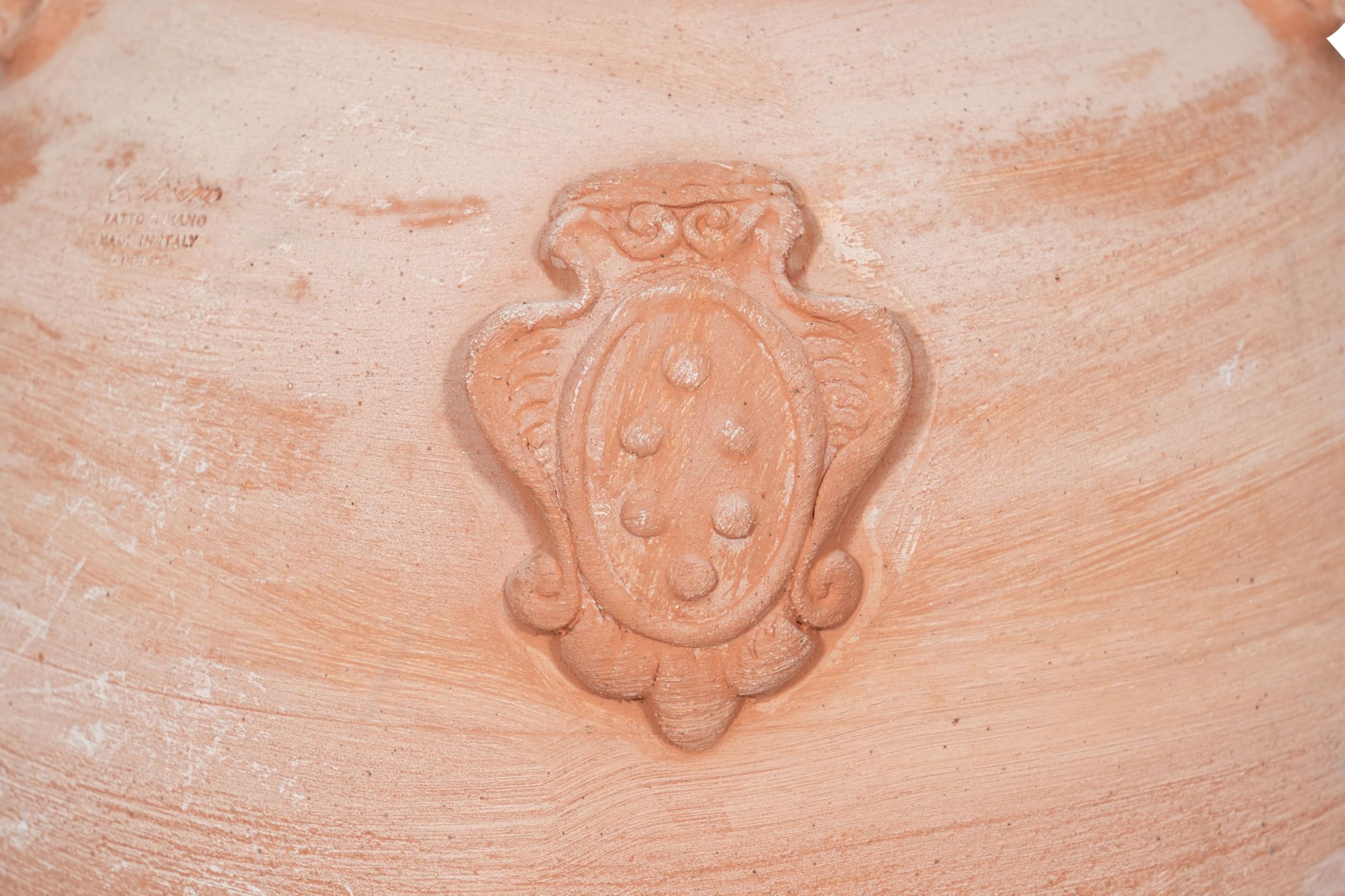 Biscottini Orcio in terracotta con manici 56x46x40 cm - Vasi per piante - Fioriera da esterno - Vaso in terracotta - Vaso alto da interno - Fioriere da esterno decorativa