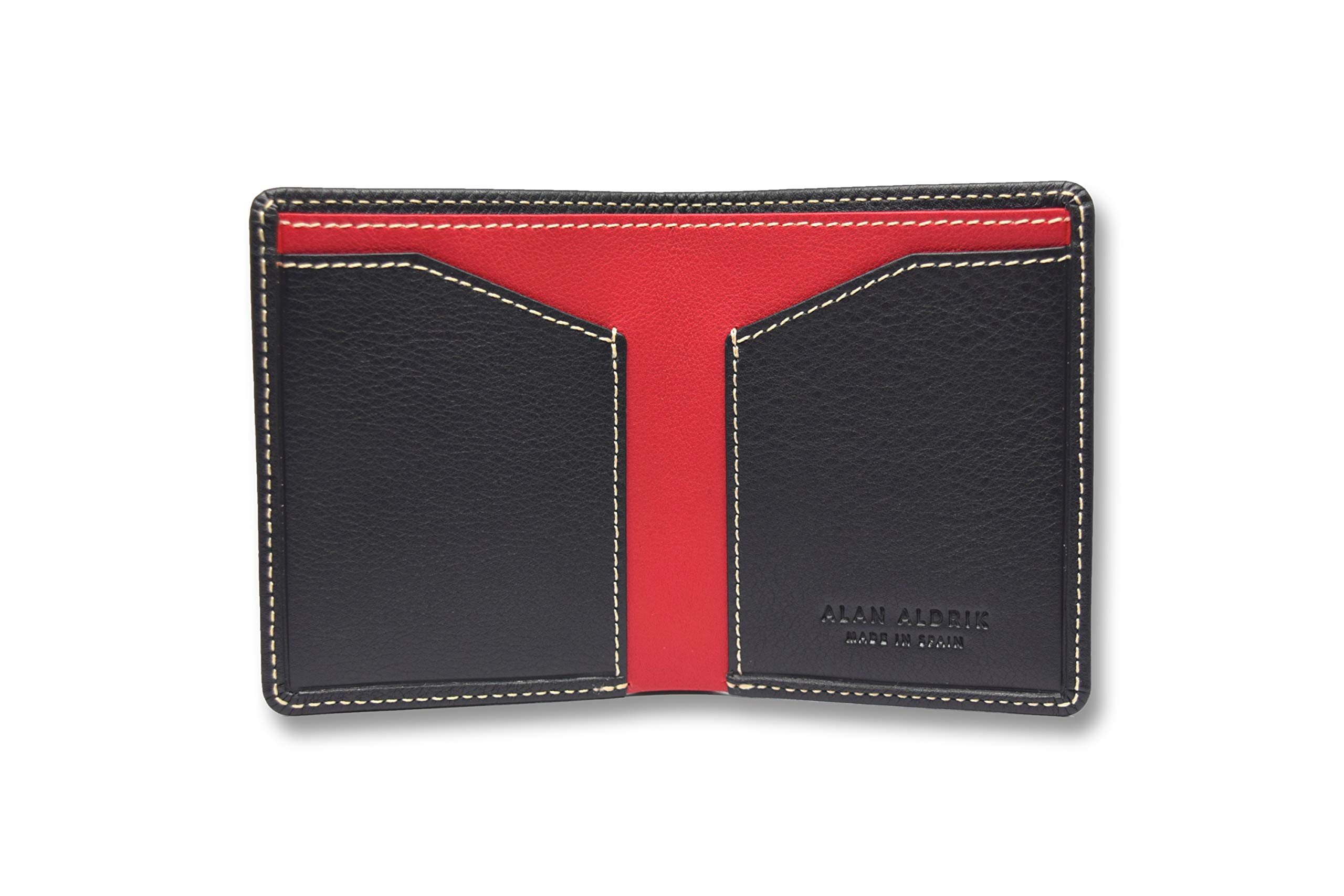 Cartera Hombre Slim de Piel Auténtica, Tarjetero RFID hasta 12 Tarjetas, Billetera Fina Hecha a Mano en Ubrique, España, 3 Años de Garantía